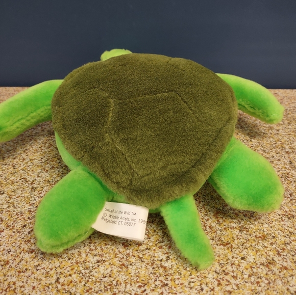 ÷Wildlife Artists Green Sea Turtle Plush 12" Small Of The Wild 1989 Vintage Toy - Picture 6 of 14